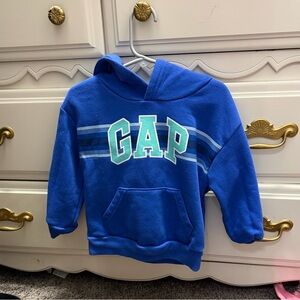 GAP Kids Royal Blue Hoodie with Aqua Logo